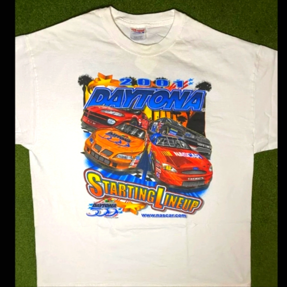 Dale Earnhardt 2001 Daytona Starting Line Up Shirt  NWT XL